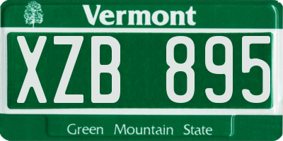 VT license plate XZB895