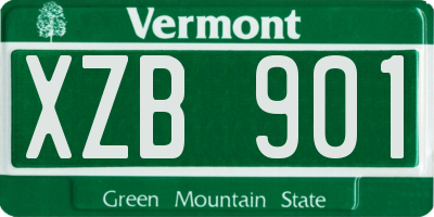 VT license plate XZB901