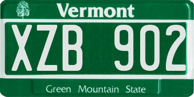 VT license plate XZB902
