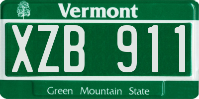 VT license plate XZB911