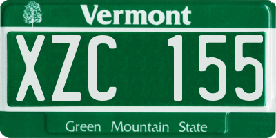 VT license plate XZC155