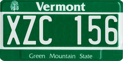 VT license plate XZC156