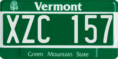 VT license plate XZC157