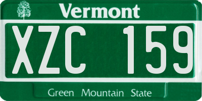 VT license plate XZC159