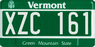 VT license plate XZC161