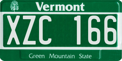 VT license plate XZC166