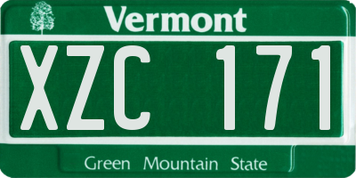 VT license plate XZC171