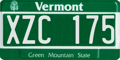 VT license plate XZC175