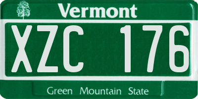 VT license plate XZC176
