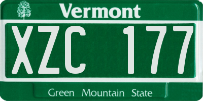 VT license plate XZC177