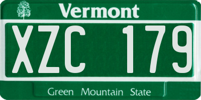 VT license plate XZC179