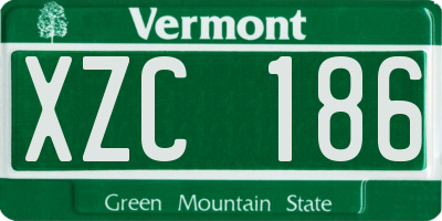 VT license plate XZC186