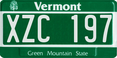VT license plate XZC197
