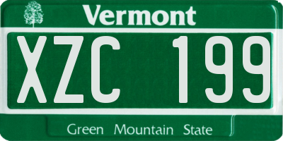 VT license plate XZC199