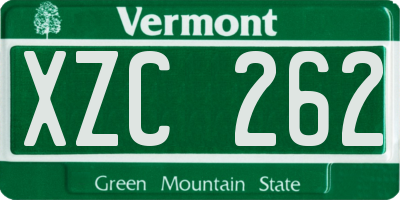 VT license plate XZC262
