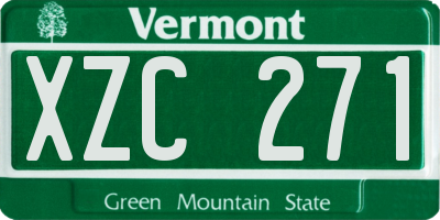 VT license plate XZC271