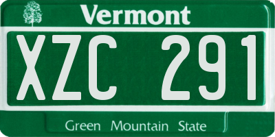 VT license plate XZC291