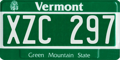 VT license plate XZC297