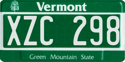 VT license plate XZC298