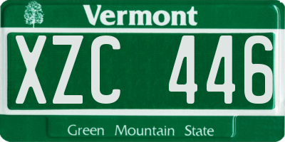 VT license plate XZC446