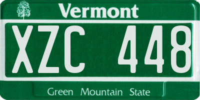 VT license plate XZC448