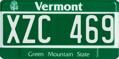 VT license plate XZC469