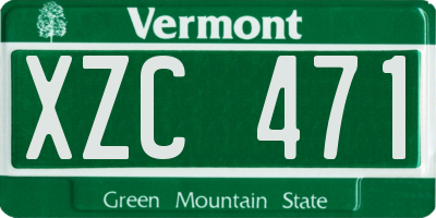 VT license plate XZC471