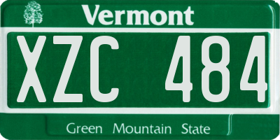 VT license plate XZC484