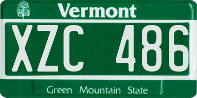 VT license plate XZC486