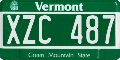 VT license plate XZC487