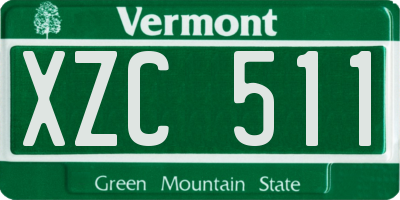 VT license plate XZC511