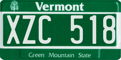 VT license plate XZC518