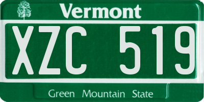 VT license plate XZC519