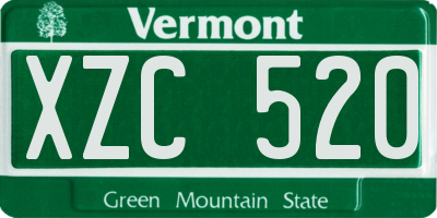 VT license plate XZC520