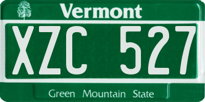 VT license plate XZC527