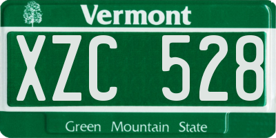 VT license plate XZC528