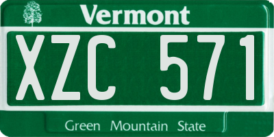 VT license plate XZC571
