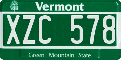 VT license plate XZC578