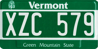 VT license plate XZC579