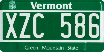 VT license plate XZC586