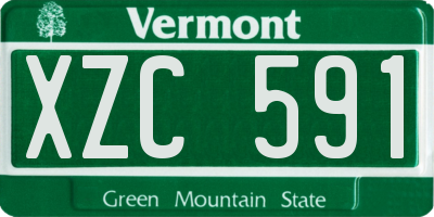 VT license plate XZC591
