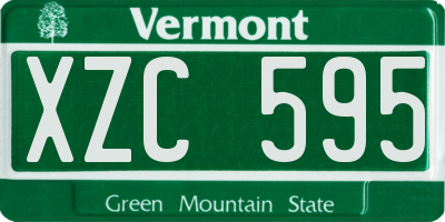 VT license plate XZC595