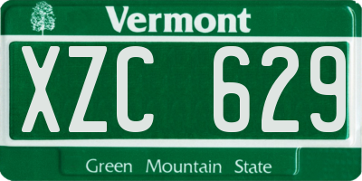 VT license plate XZC629