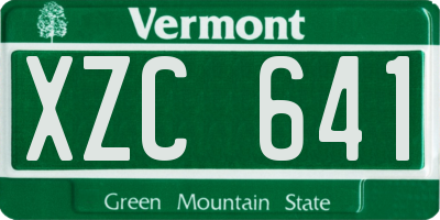 VT license plate XZC641