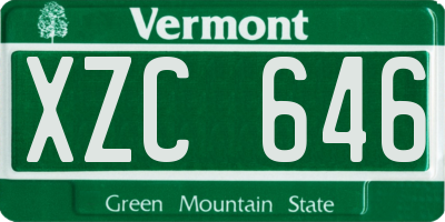 VT license plate XZC646
