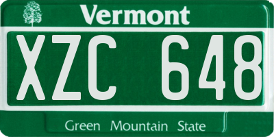 VT license plate XZC648