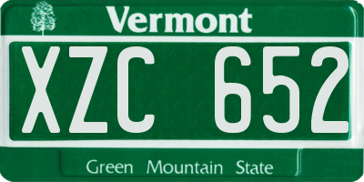 VT license plate XZC652