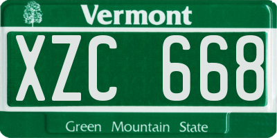 VT license plate XZC668