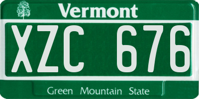 VT license plate XZC676