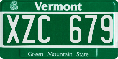 VT license plate XZC679